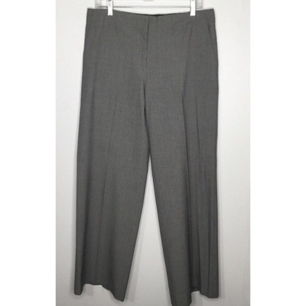 Liz Claiborne Sloane White/Black Houndstooth Classic Trousers Pants Women L‎